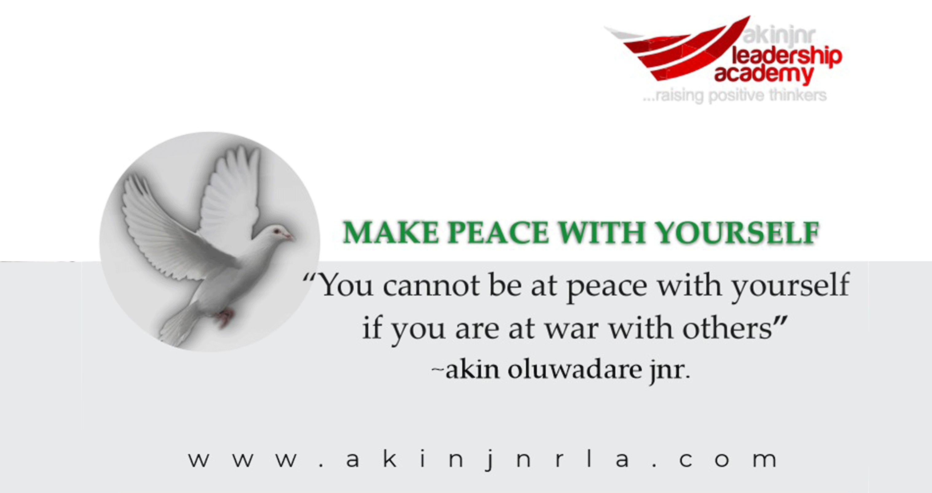 Read more about the article MAKE PEACE WITH YOURSELF