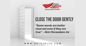 Read more about the article CLOSE THE DOOR GENTLY